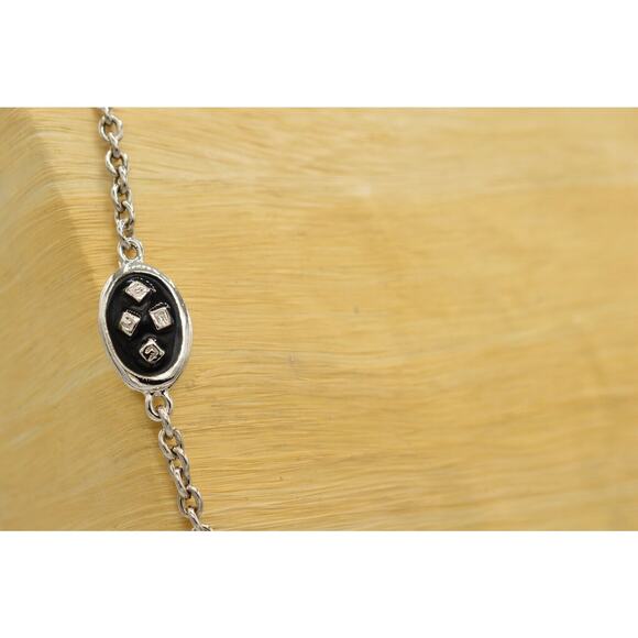 Givenchy Vintage Logo Necklace Reversible Black Bead Chain Runway Signed Bin1D - Picture 4 of 12